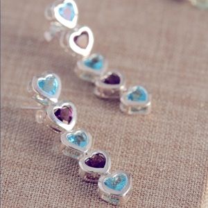 925 sterling silver heart earrings